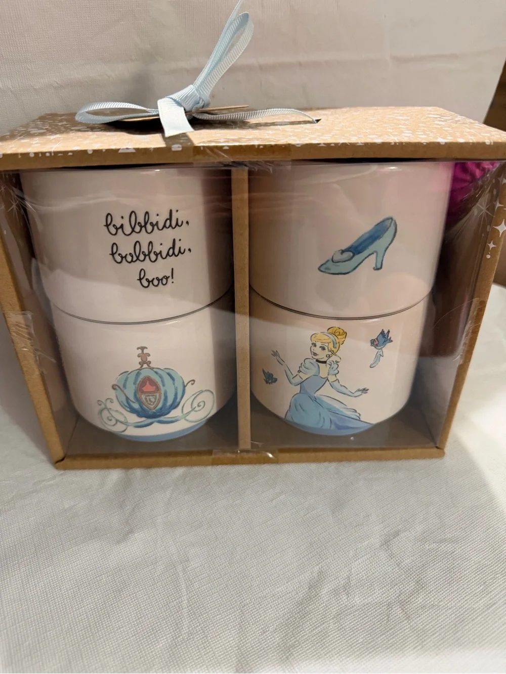 Rae Dunn Cinderella Themed stacking ramekins.
